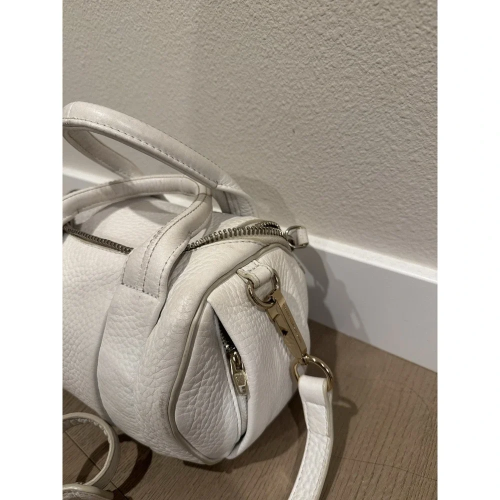 Alexander Wang White Grained Leather Rockie/Rocco Bag White